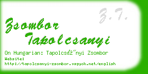 zsombor tapolcsanyi business card